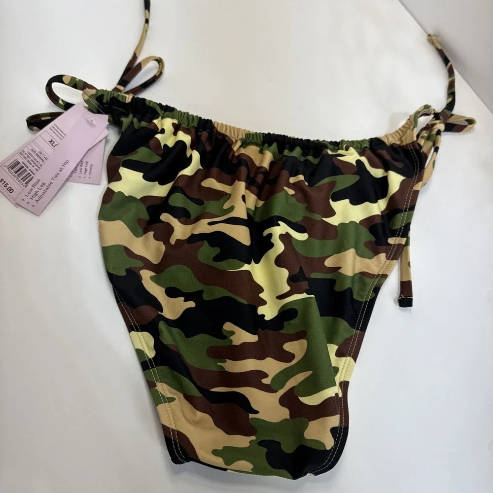 NWT Wild‎ Fable Target Bikini Bottom Bundle Lot of 3 XL Floral Camo Pink Orange
